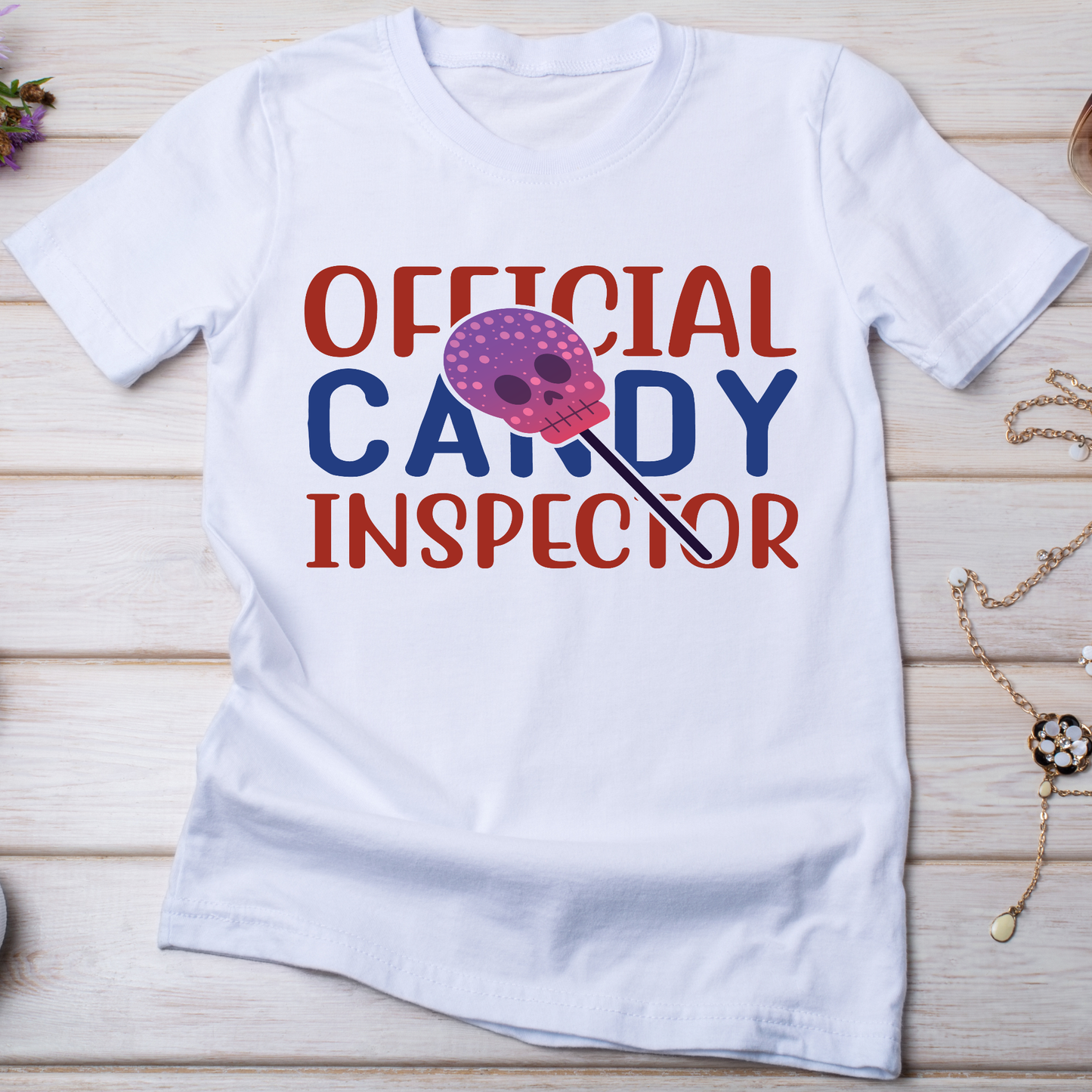 Official candy inspector Women's Halloween t-shirt - Premium t-shirt from Lees Krazy Teez - Just $19.95! Shop now at Lees Krazy Teez