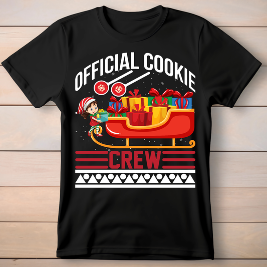 Official cookie crew sleigh presents graphic Christmas t-shirt - Premium t-shirt from Lees Krazy Teez - Just $19.95! Shop now at Lees Krazy Teez