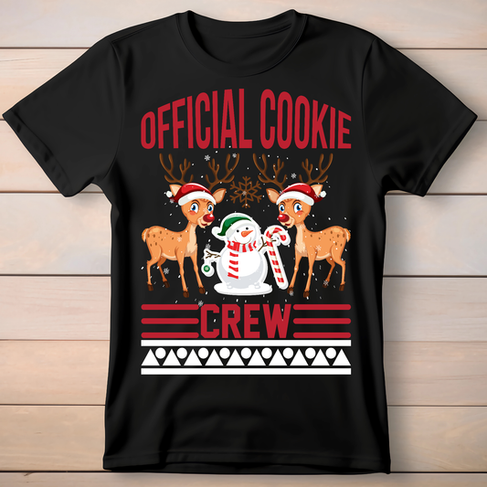 Official cookie crew snowman and reindeer Christmas t-shirt - Premium t-shirt from Lees Krazy Teez - Just $19.95! Shop now at Lees Krazy Teez