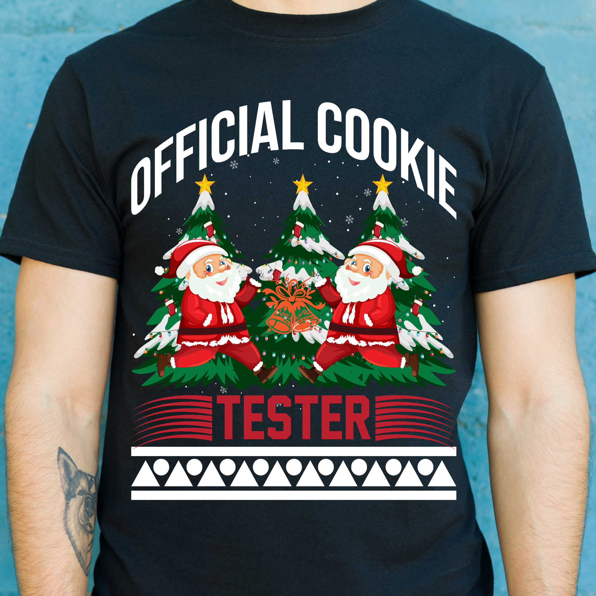 Official cookie tester Santa Claus funny Christmas holiday t-shirt - Premium t-shirt from Lees Krazy Teez - Just $21.95! Shop now at Lees Krazy Teez