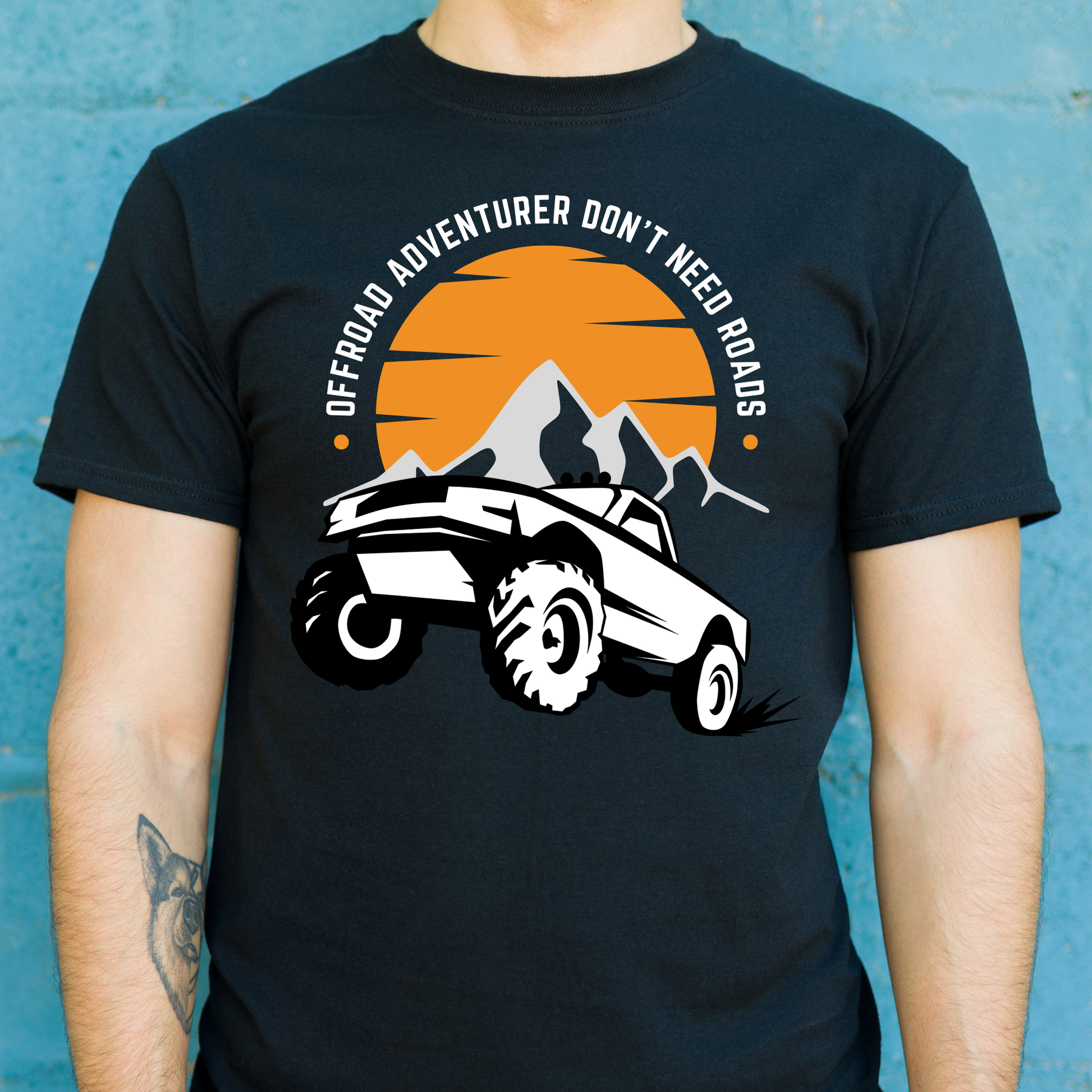 Offroad adventurer don't need roads - funny trucker shirt - Premium t-shirt from Lees Krazy Teez - Just $21.95! Shop now at Lees Krazy Teez
