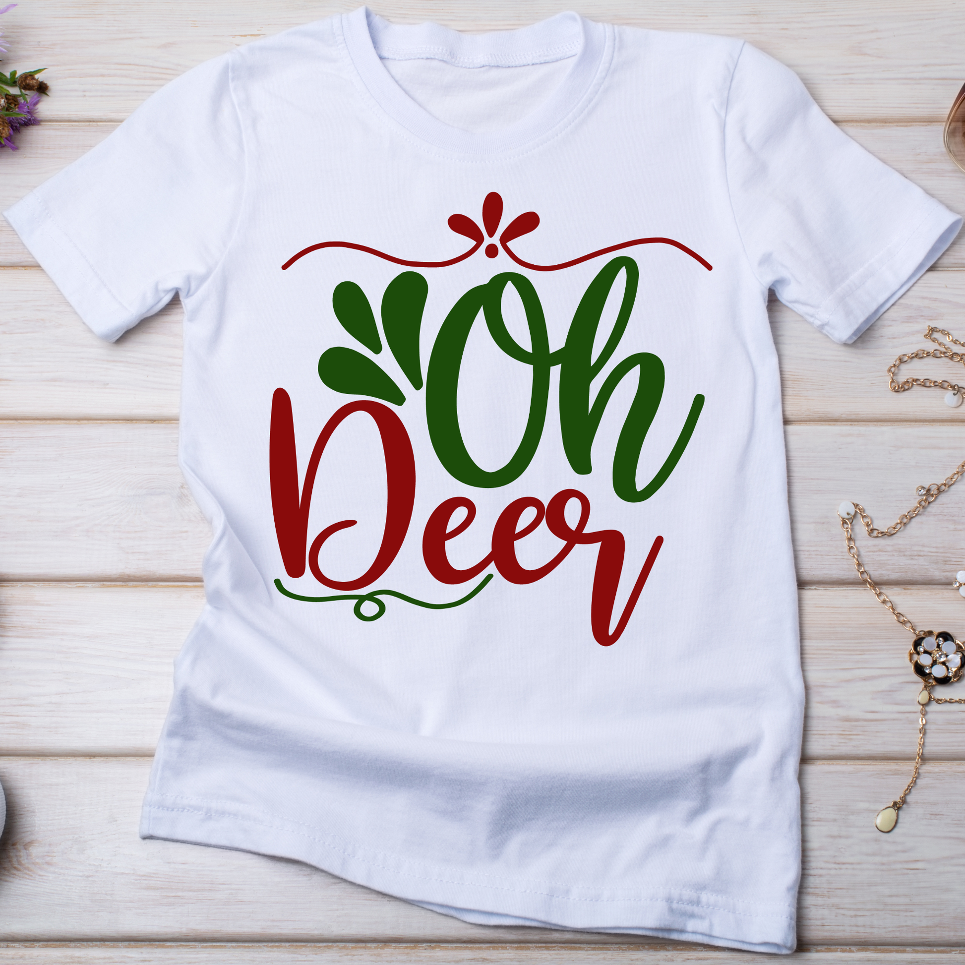 Oh deer Christmas Women's t-shirt - Premium t-shirt from Lees Krazy Teez - Just $19.95! Shop now at Lees Krazy Teez