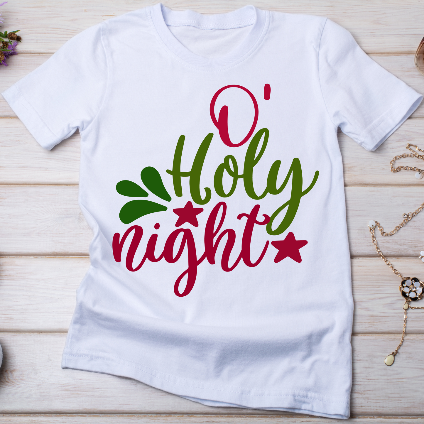 O holy night Christmas Women's t-shirt - Premium t-shirt from Lees Krazy Teez - Just $19.95! Shop now at Lees Krazy Teez