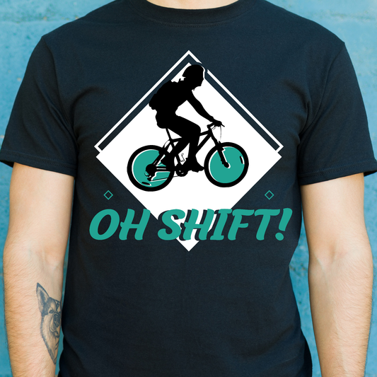 Oh shift Men's bicycle Men's t-shirt - Premium t-shirt from Lees Krazy Teez - Just $19.95! Shop now at Lees Krazy Teez