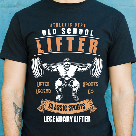 Old school lifter classic sports bodybuilding t-shirt - Premium t-shirt from Lees Krazy Teez - Just $19.95! Shop now at Lees Krazy Teez