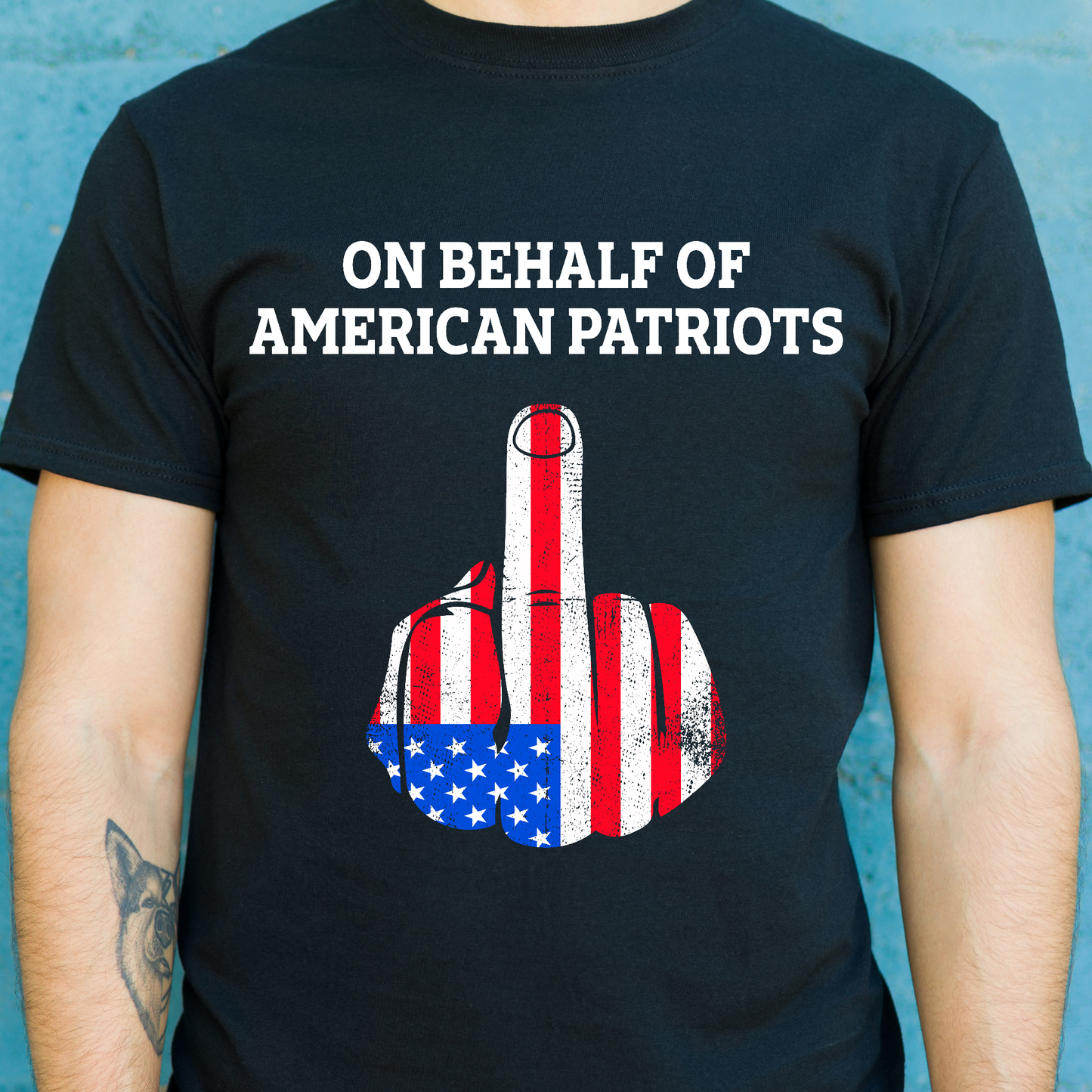 On behalf of American Patriots awesome Patriot t-shirt - Premium t-shirt from Lees Krazy Teez - Just $19.95! Shop now at Lees Krazy Teez