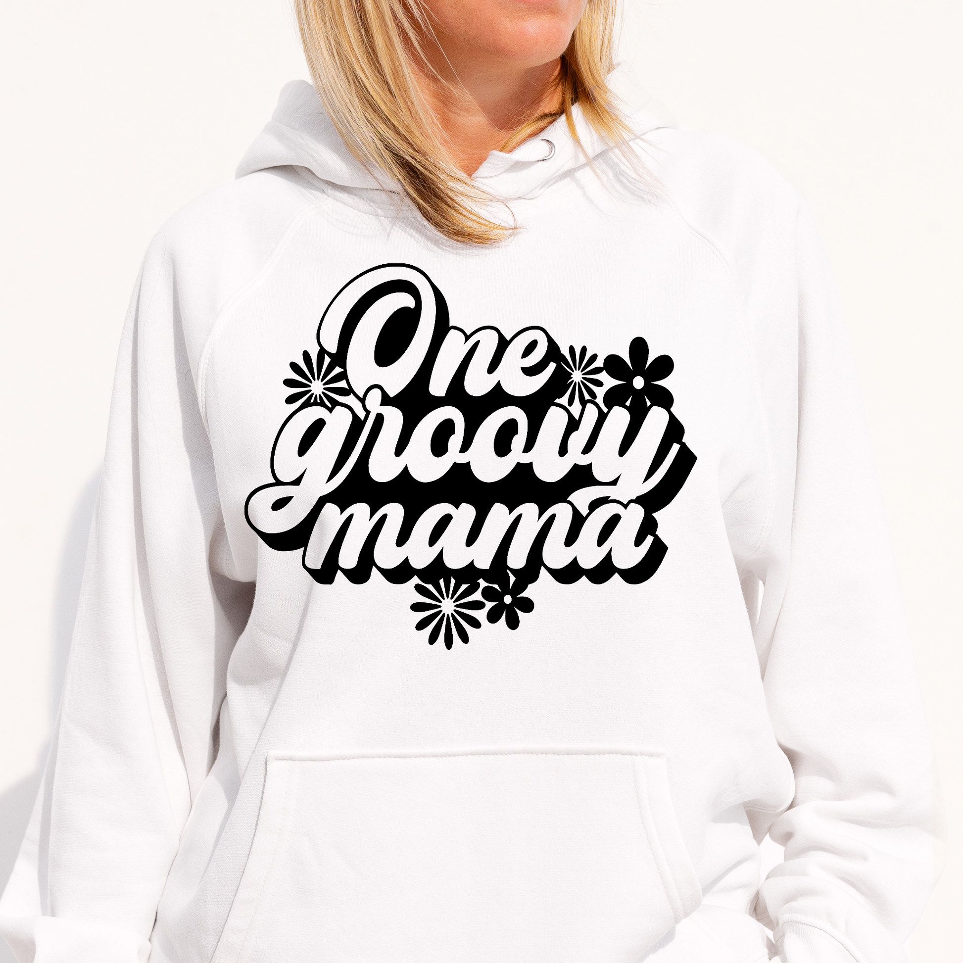 One groovey mama Women's awesome Hoodie - Premium t-shirt from Lees Krazy Teez - Just $39.95! Shop now at Lees Krazy Teez