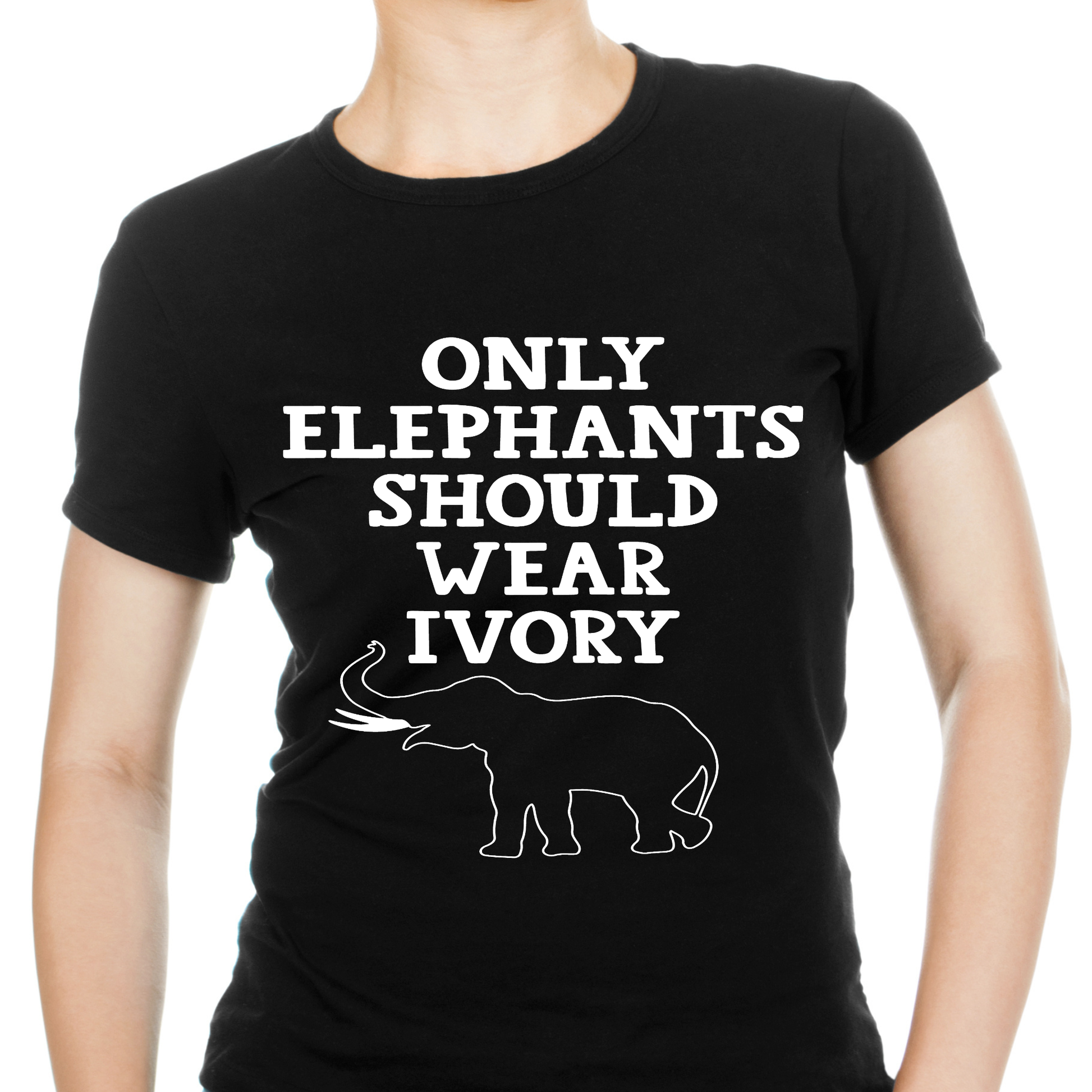 Only elephants should wear ivory Women's Vegan t-shirt - Premium t-shirt from Lees Krazy Teez - Just $19.95! Shop now at Lees Krazy Teez