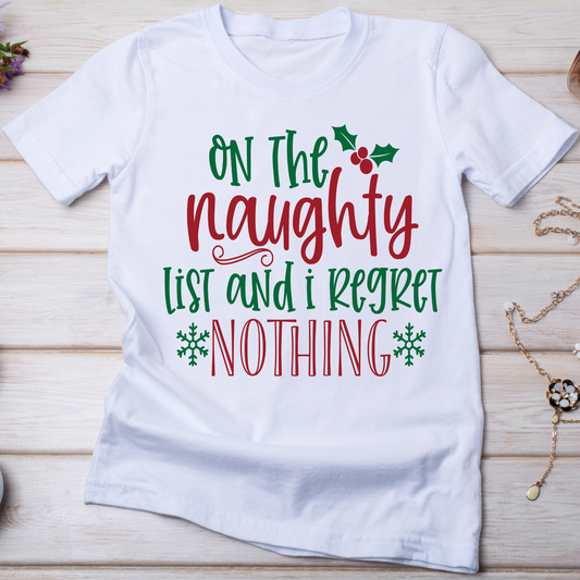 On the naughty list Christmas Women's t-shirt - Premium t-shirt from Lees Krazy Teez - Just $19.95! Shop now at Lees Krazy Teez