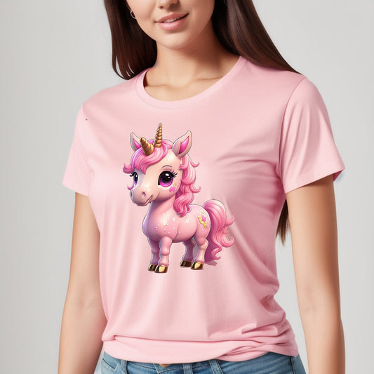 Pretty Pink Unicorn Women's tee - Premium t-shirt from Lees Krazy Teez - Just $16.95! Shop now at Lees Krazy Teez