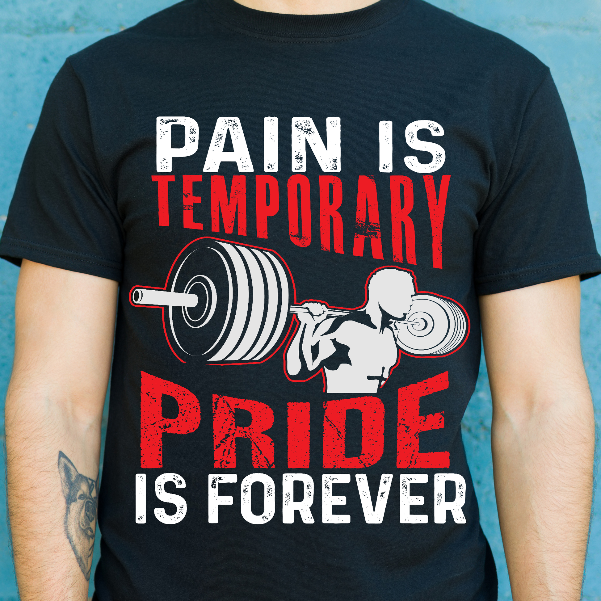 Pain is temporary pride is forever bodybuilding t-shirt - Premium t-shirt from Lees Krazy Teez - Just $19.95! Shop now at Lees Krazy Teez