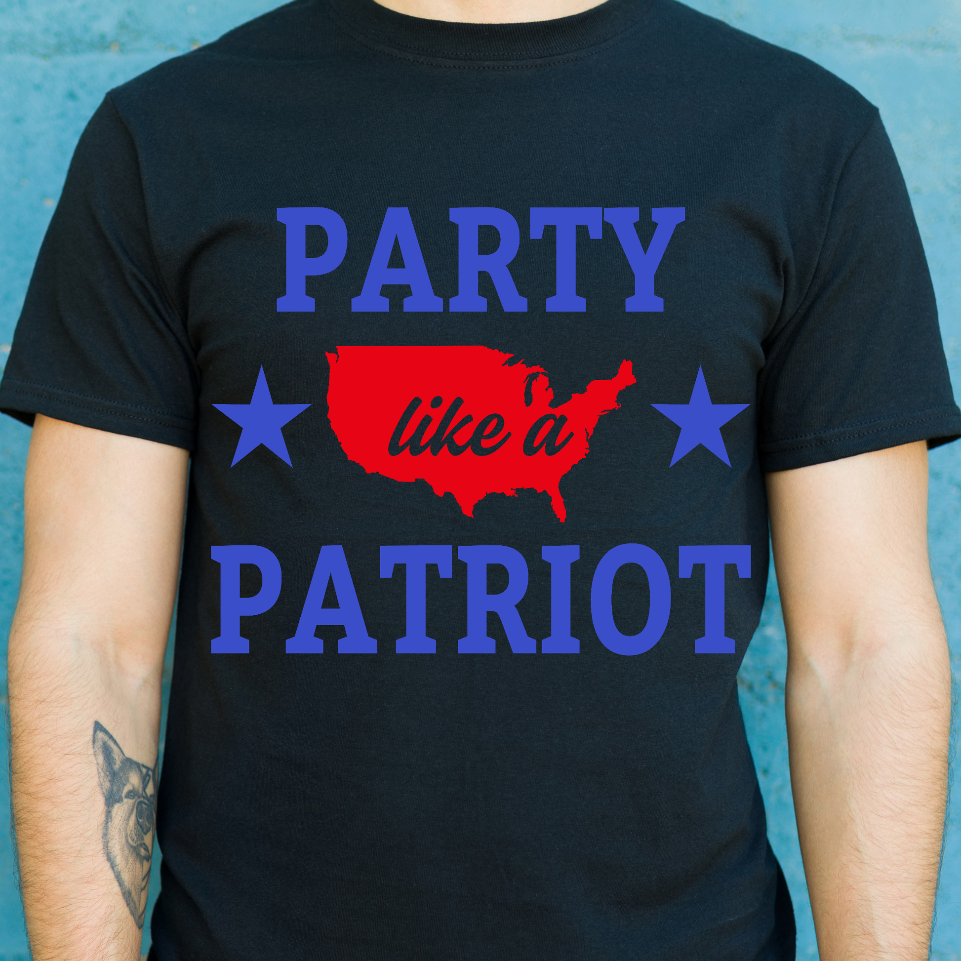 Party like a Patriot Men's Patriot t-shirt - Premium t-shirt from Lees Krazy Teez - Just $19.95! Shop now at Lees Krazy Teez
