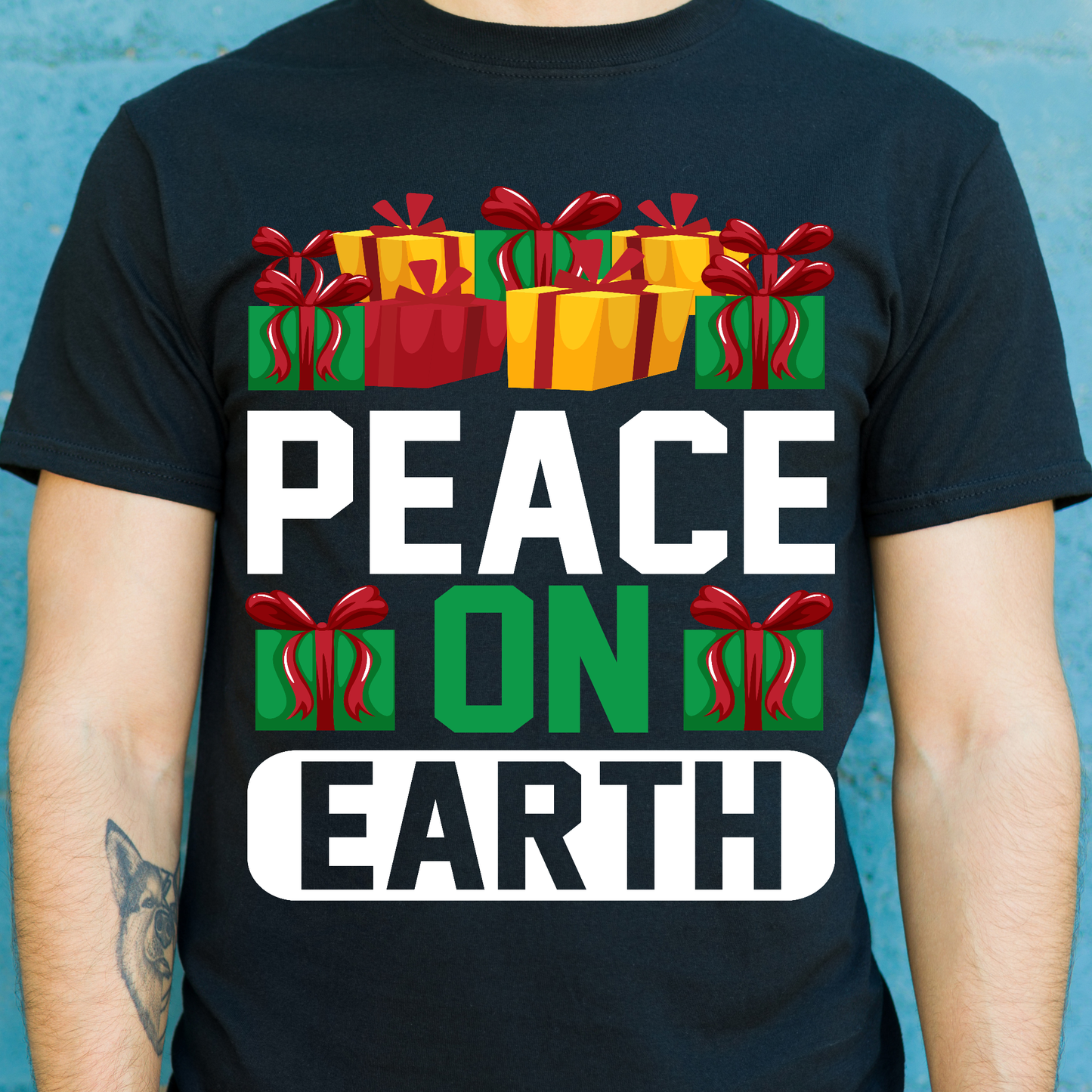 Peace on earth Christmas holiday season Men's t-shirt - Premium t-shirt from Lees Krazy Teez - Just $21.95! Shop now at Lees Krazy Teez