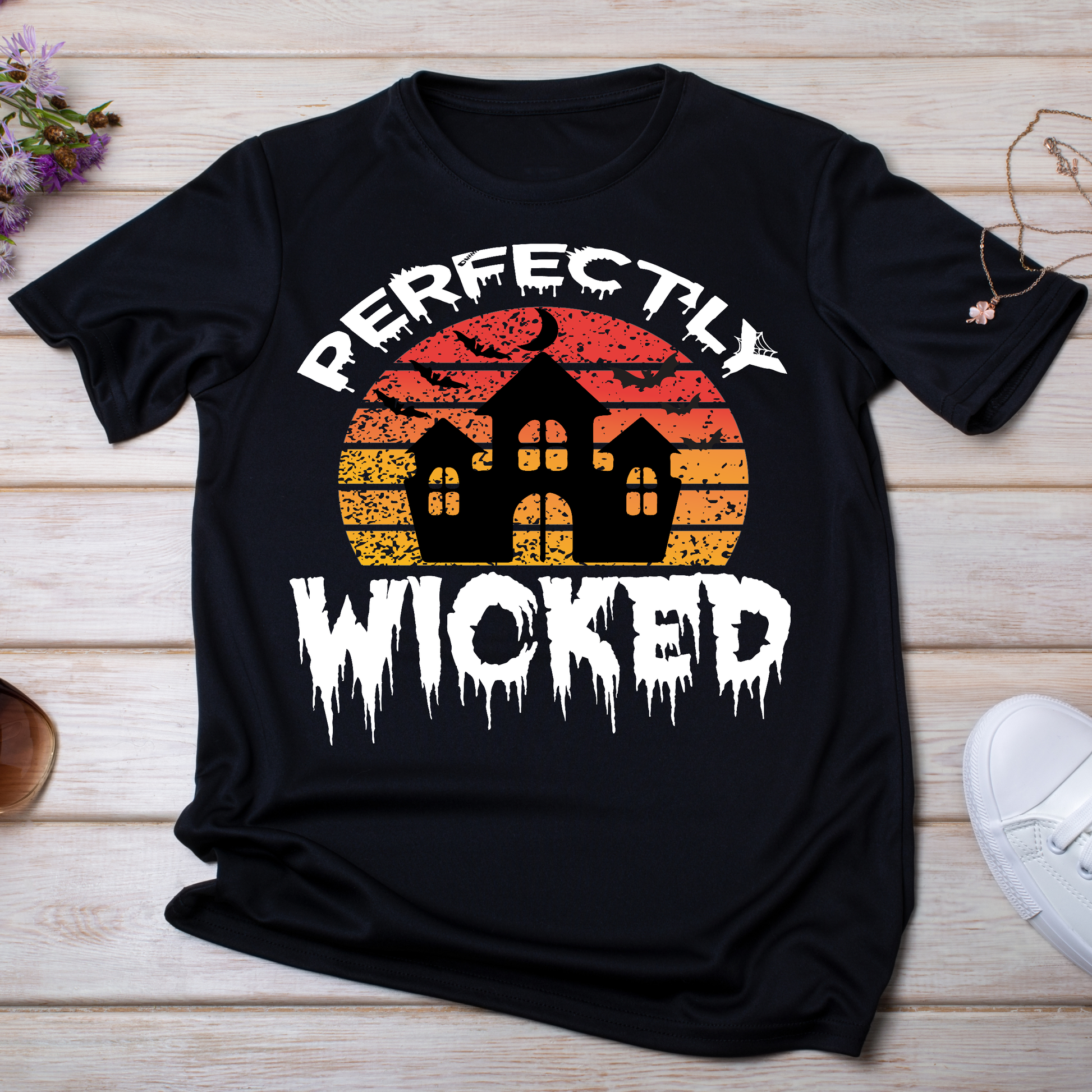 Perfectly wicked Halloween horror Women's t-shirt - Premium t-shirt from Lees Krazy Teez - Just $19.95! Shop now at Lees Krazy Teez