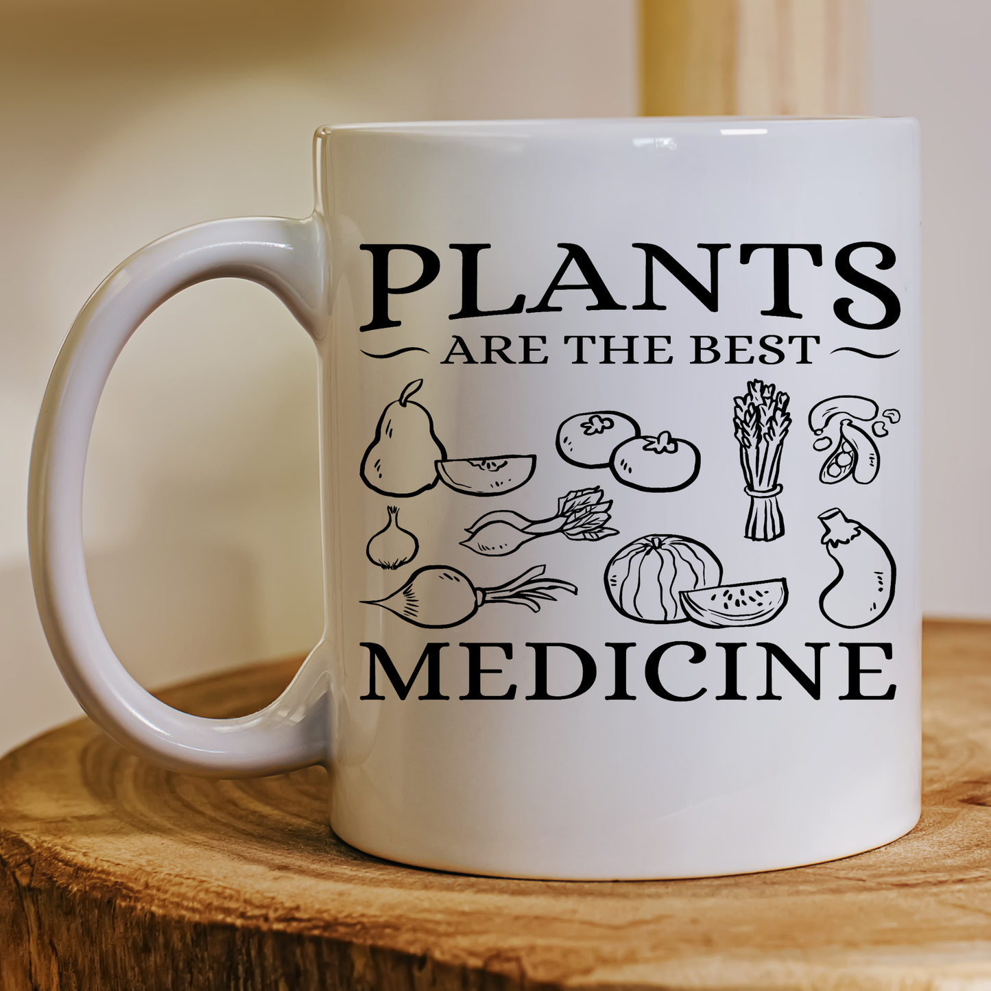 Plants are the best medicine vegan Mug - Premium mugs from Lees Krazy Teez - Just $24.95! Shop now at Lees Krazy Teez