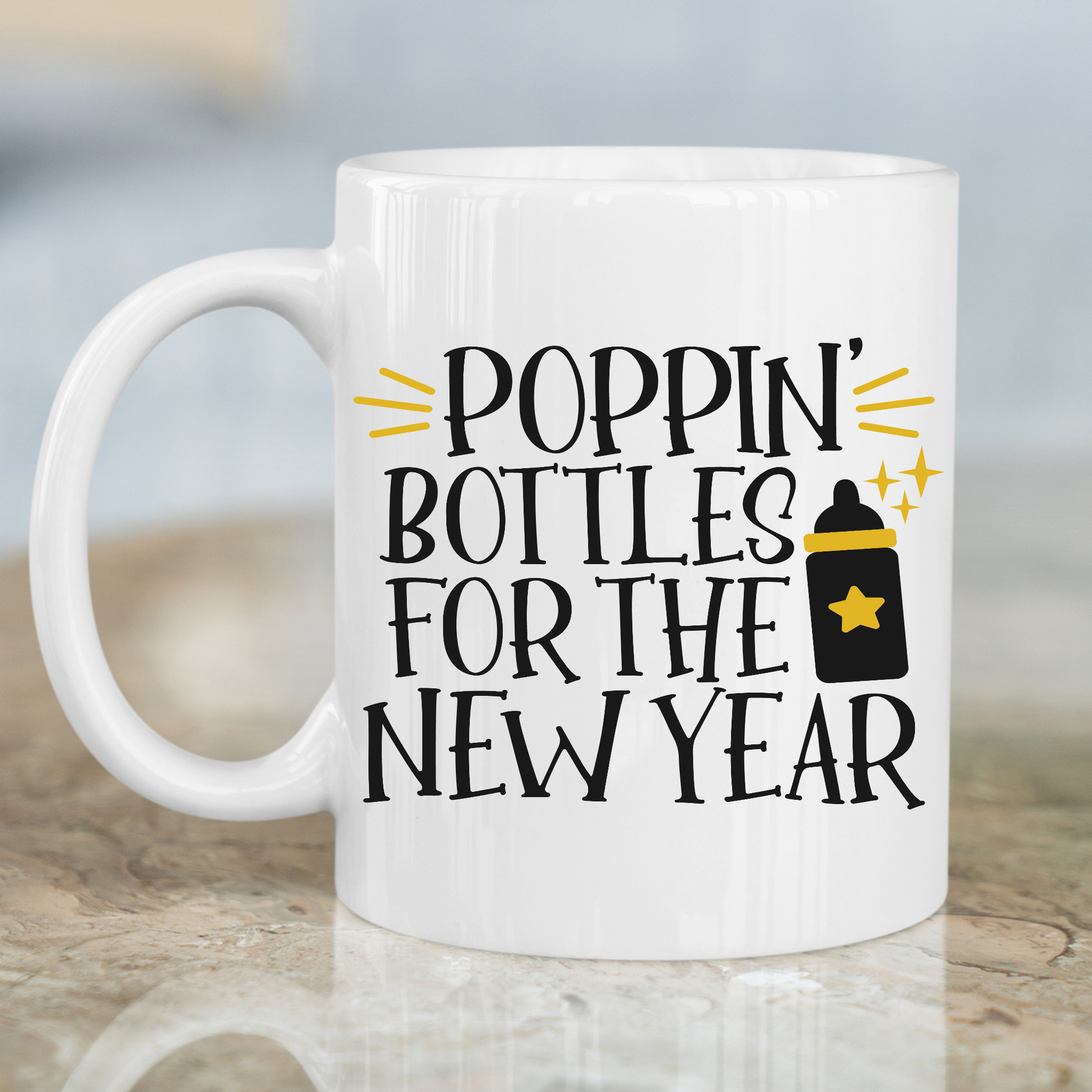 Poppin bottles for the new year Christmas Mug - Premium mugs from Lees Krazy Teez - Just $24.95! Shop now at Lees Krazy Teez