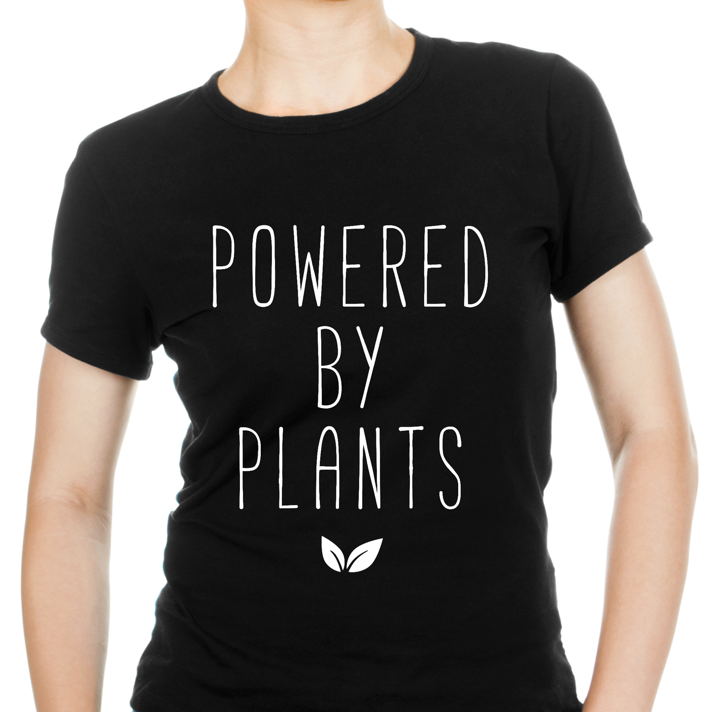Powered by plants Women's Vegan t-shirt - Premium t-shirt from Lees Krazy Teez - Just $19.95! Shop now at Lees Krazy Teez