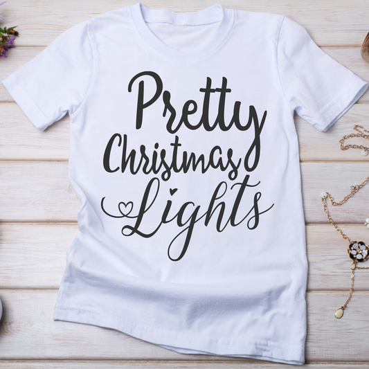 Pretty Christmas lights awesome holiday Women's t-shirt - Premium t-shirt from Lees Krazy Teez - Just $19.95! Shop now at Lees Krazy Teez