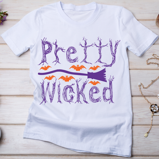 Pretty wicked funny Women's Halloween t-shirt - Premium t-shirt from Lees Krazy Teez - Just $19.95! Shop now at Lees Krazy Teez