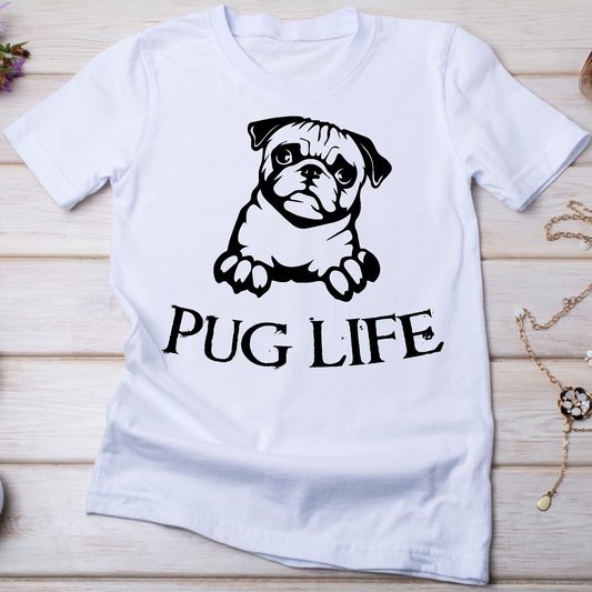 Pug life awesome Women's dog t-shirt - Premium t-shirt from Lees Krazy Teez - Just $19.95! Shop now at Lees Krazy Teez
