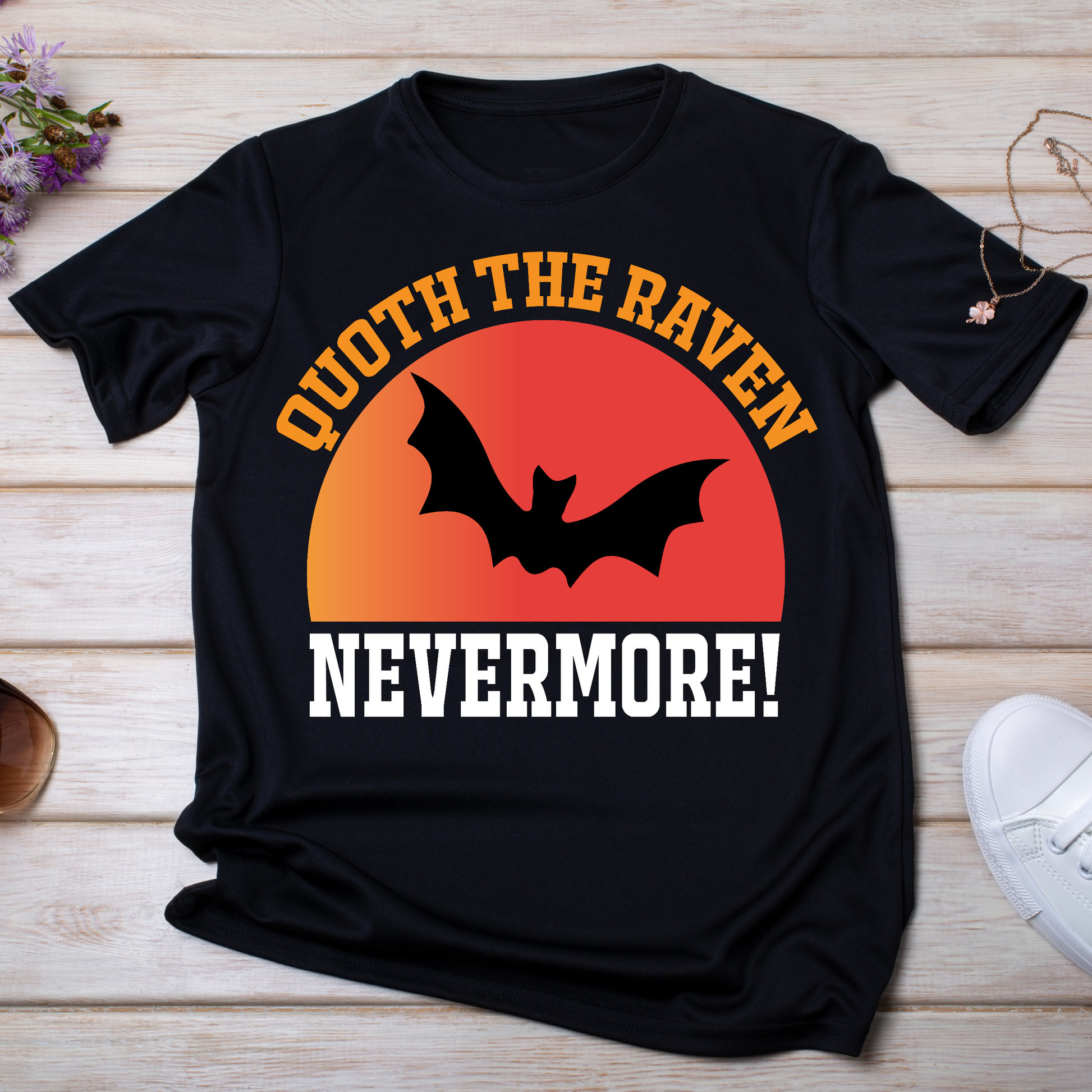 Quoth the raven nevermore Halloween Women's t-shirt - Premium t-shirt from Lees Krazy Teez - Just $19.95! Shop now at Lees Krazy Teez