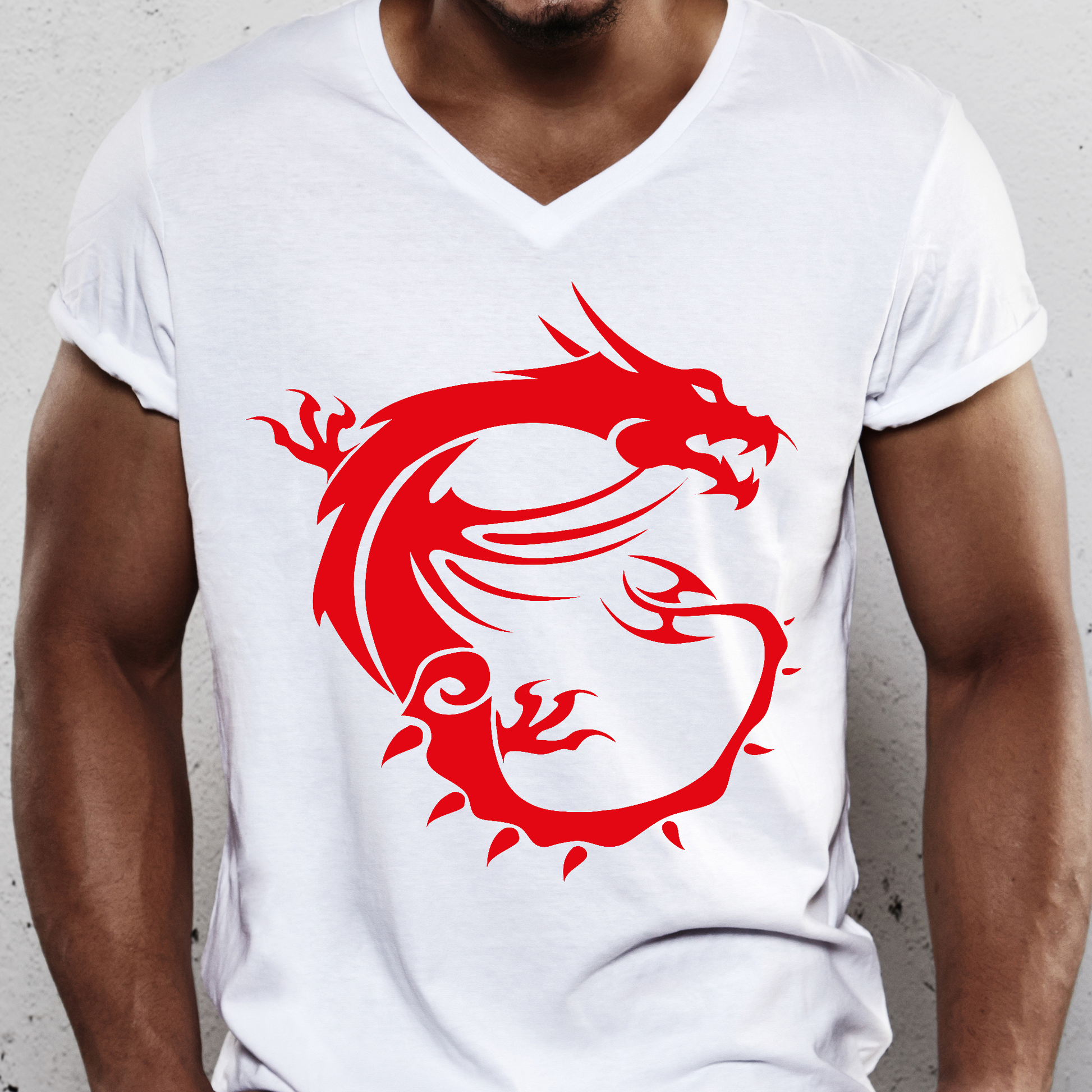 Red dragon martial arts Men's vector art t-shirt - Premium t-shirt from Lees Krazy Teez - Just $19.95! Shop now at Lees Krazy Teez