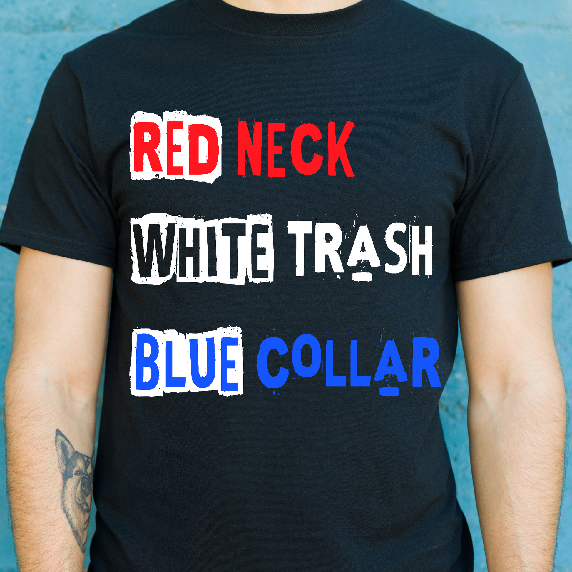 Red neck white trash blue collar Patriot 4th of July t-shirt - Premium t-shirt from Lees Krazy Teez - Just $19.95! Shop now at Lees Krazy Teez