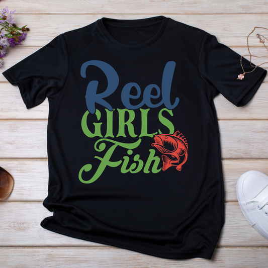 Reel Girls fish awesome fishing t-shirt - Premium t-shirt from Lees Krazy Teez - Just $19.95! Shop now at Lees Krazy Teez