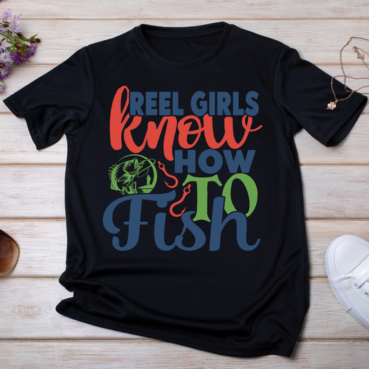 Reel Girls know how to fish Women's fishing t-shirt - Premium t-shirt from Lees Krazy Teez - Just $19.95! Shop now at Lees Krazy Teez