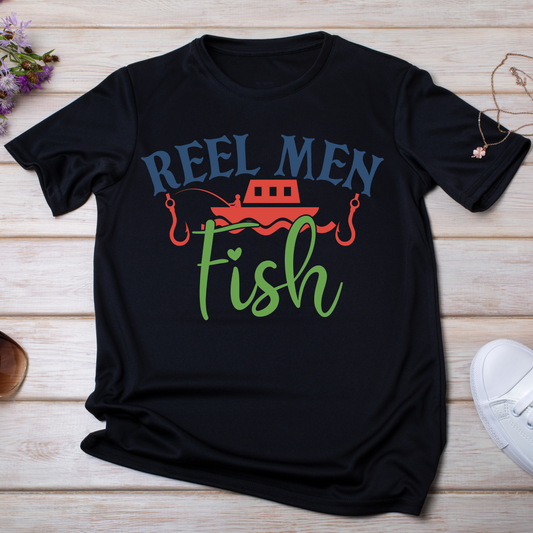 Reel Men Fish fishing t-shirt - Premium t-shirt from Lees Krazy Teez - Just $19.95! Shop now at Lees Krazy Teez