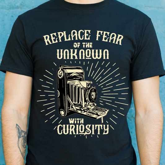 Replace fear of the unknow with curiosity Men's t-shirt - Premium t-shirt from Lees Krazy Teez - Just $19.95! Shop now at Lees Krazy Teez
