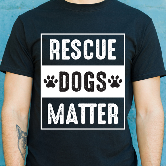 Rescue dogs matter Men's dog t-shirt - Premium t-shirt from Lees Krazy Teez - Just $19.95! Shop now at Lees Krazy Teez