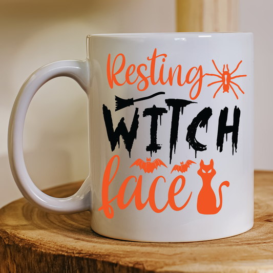 Resting witch face funny Halloween Mug - Premium mugs from Lees Krazy Teez - Just $24.95! Shop now at Lees Krazy Teez