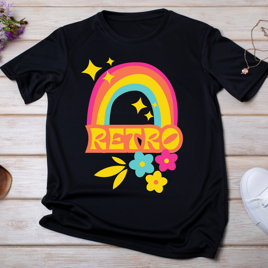 Retro gradient colorful rainbow - cool vintage t shirt - Premium t-shirt from Lees Krazy Teez - Just $19.95! Shop now at Lees Krazy Teez