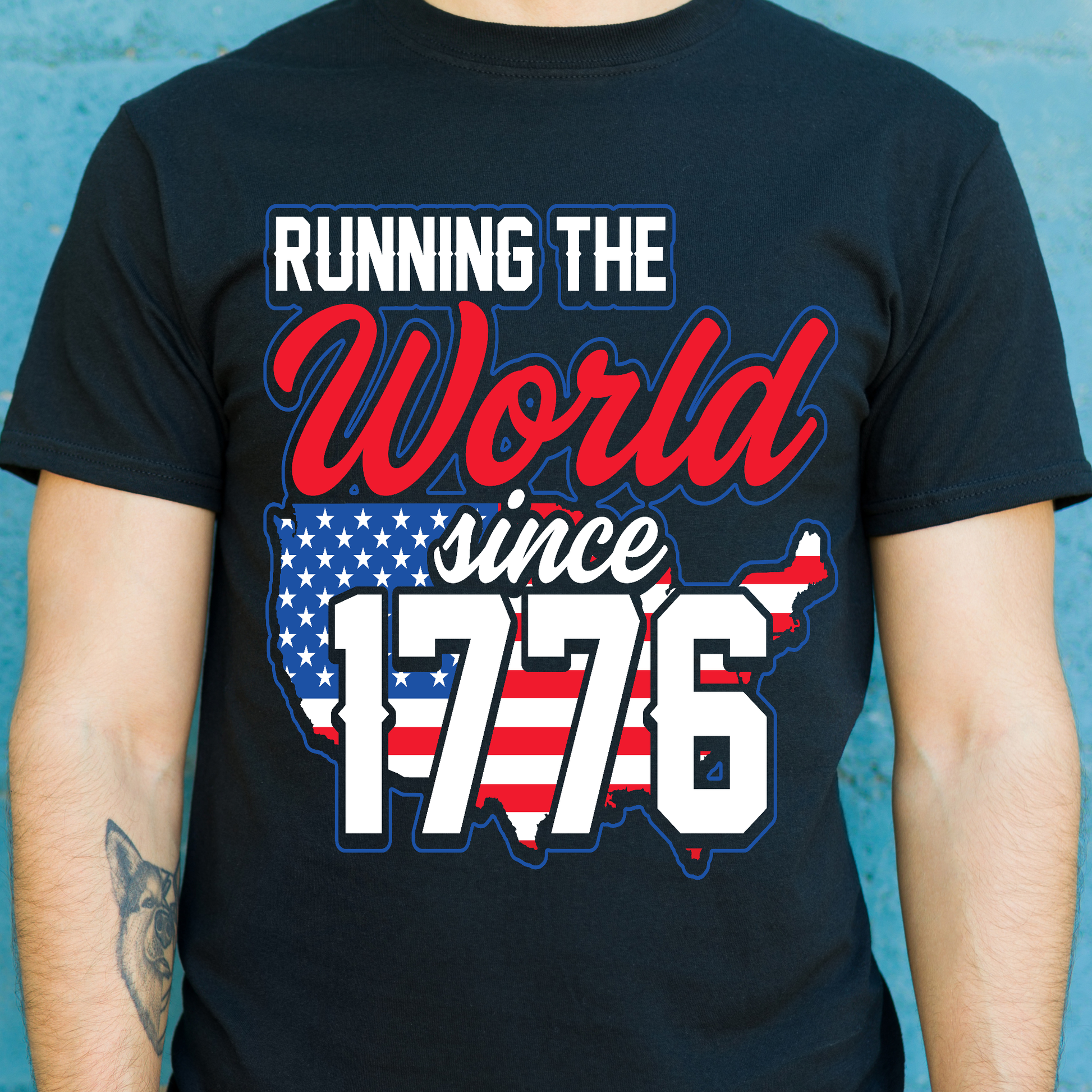 Running the world since 1776 Patriot 4th of july t-shirt - Premium t-shirt from Lees Krazy Teez - Just $19.95! Shop now at Lees Krazy Teez