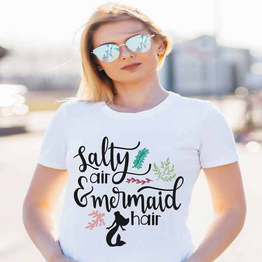 Salty air and mermaid hair Women's t-shirt - Premium t-shirt from Lees Krazy Teez - Just $19.95! Shop now at Lees Krazy Teez