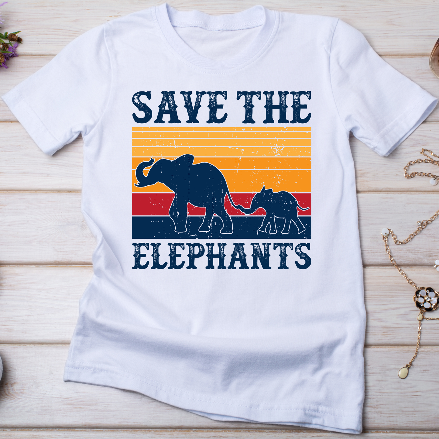 Save the elephants Women's vegan t-shirt - Premium t-shirt from Lees Krazy Teez - Just $19.95! Shop now at Lees Krazy Teez