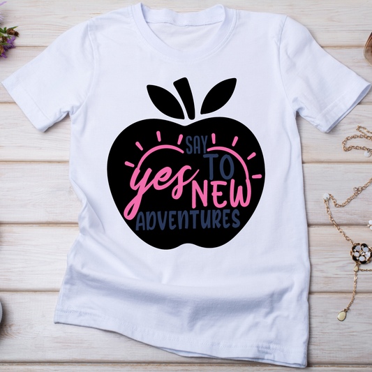 Say yes to new adventures awesome Women's t-shirt - Premium t-shirt from Lees Krazy Teez - Just $19.95! Shop now at Lees Krazy Teez