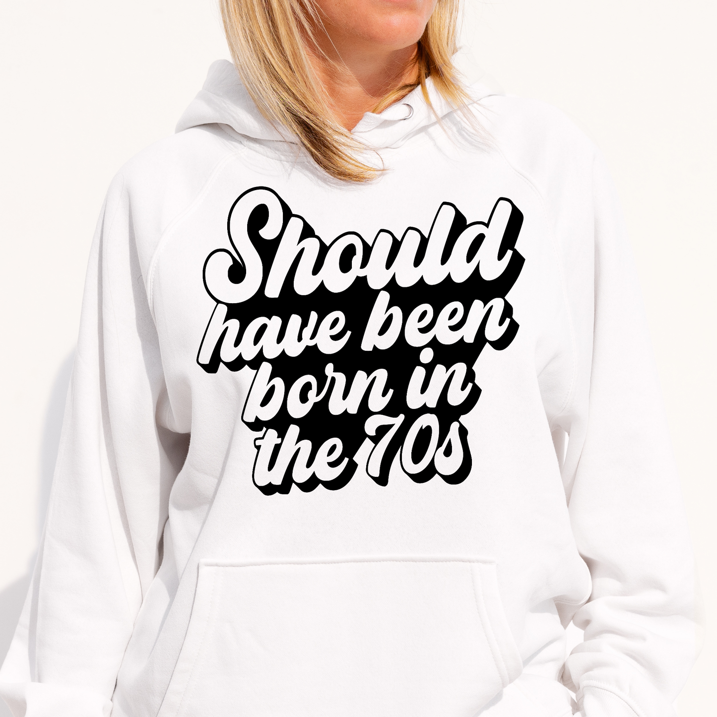 Should have been born in the 70s Women's Hoodie - Premium t-shirt from Lees Krazy Teez - Just $39.95! Shop now at Lees Krazy Teez