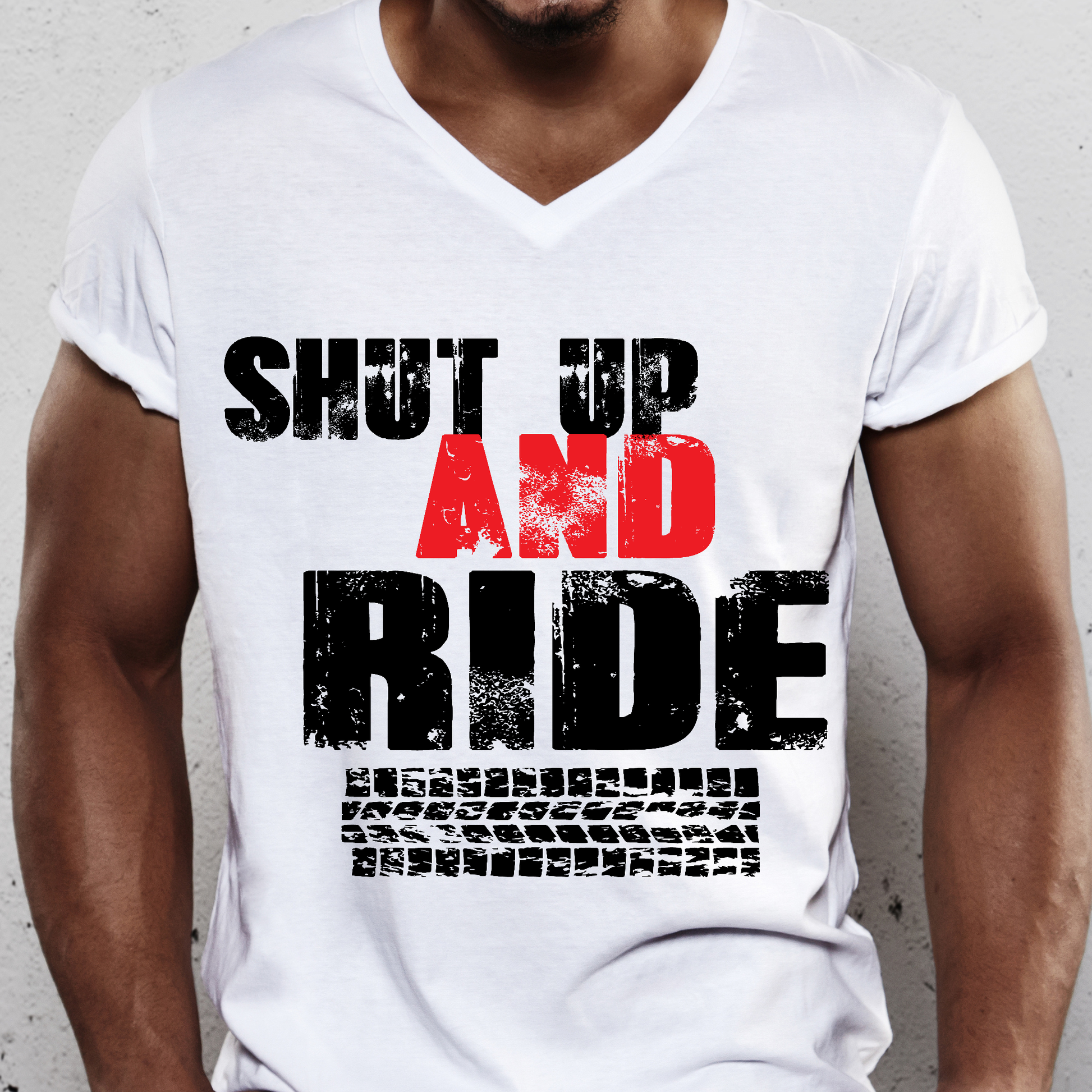 Shut up and ride Men's bicycle t-shirt - Premium t-shirt from Lees Krazy Teez - Just $19.95! Shop now at Lees Krazy Teez