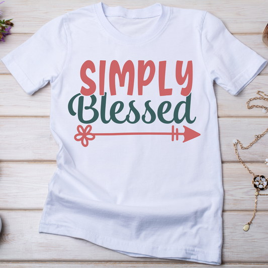 Simply blessed christian religious Women's t-shirt - Premium t-shirt from Lees Krazy Teez - Just $21.95! Shop now at Lees Krazy Teez