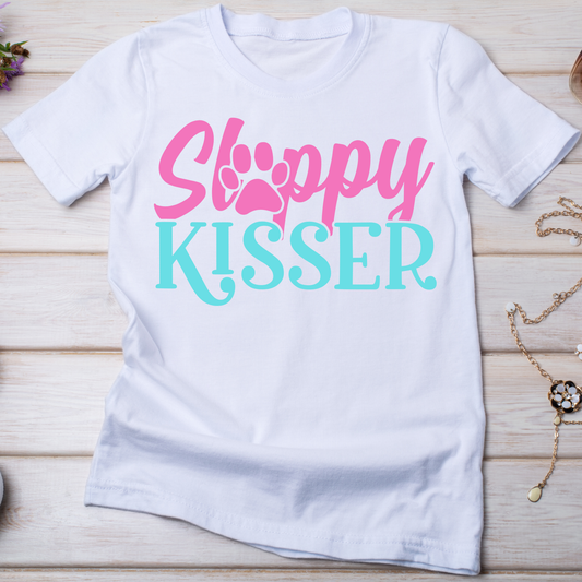 Sloppy kisser Women's animal lover dog t-shirt - Premium t-shirt from Lees Krazy Teez - Just $21.95! Shop now at Lees Krazy Teez