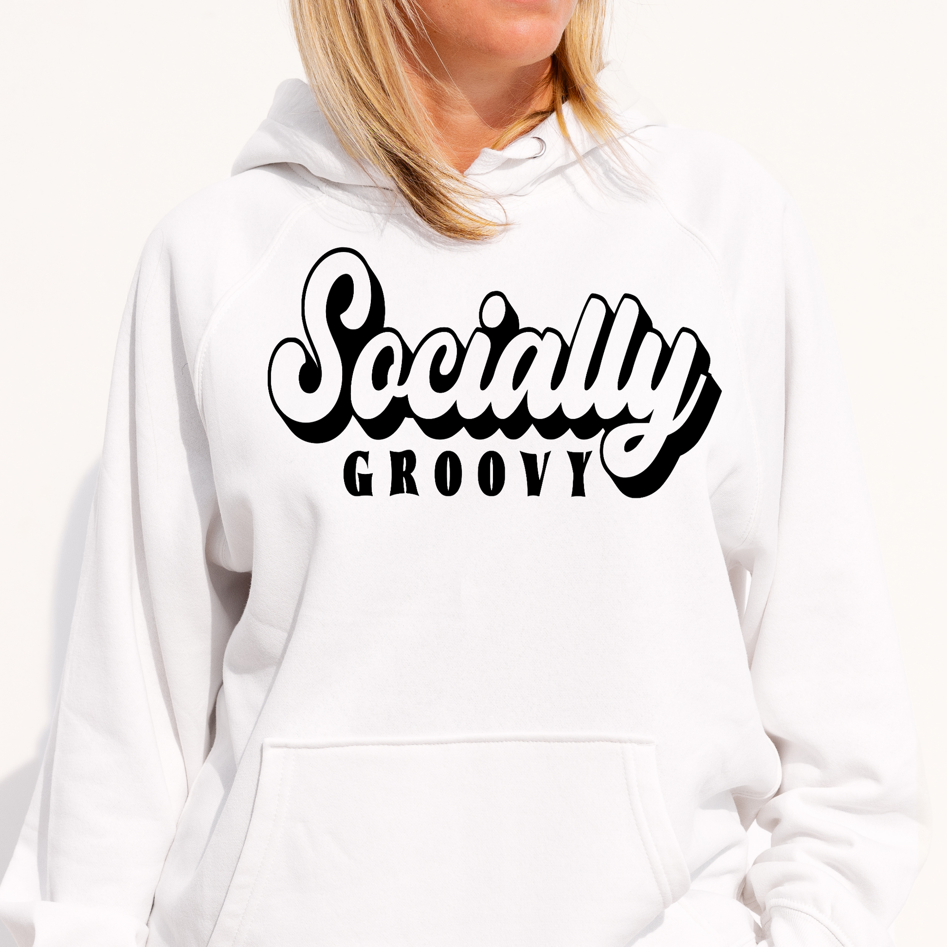 Socially groovy Women's unique Hoodie - Premium t-shirt from Lees Krazy Teez - Just $39.95! Shop now at Lees Krazy Teez