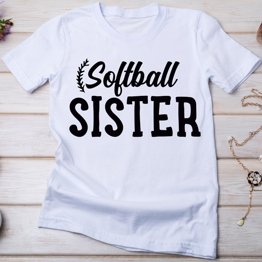 Softball Sister - t shirts trendy for Women - Premium t-shirt from Lees Krazy Teez - Just $21.95! Shop now at Lees Krazy Teez