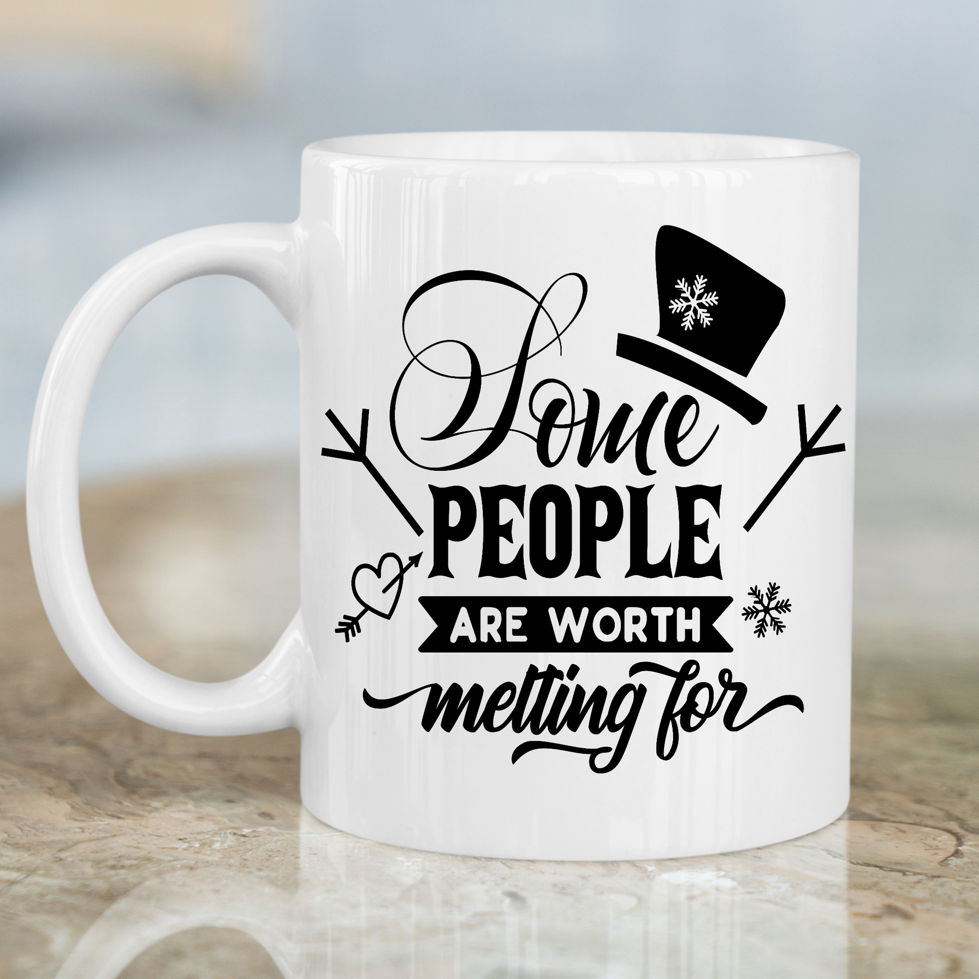 Some People are worth melting for Christmas Mug - Premium mugs from Lees Krazy Teez - Just $24.95! Shop now at Lees Krazy Teez