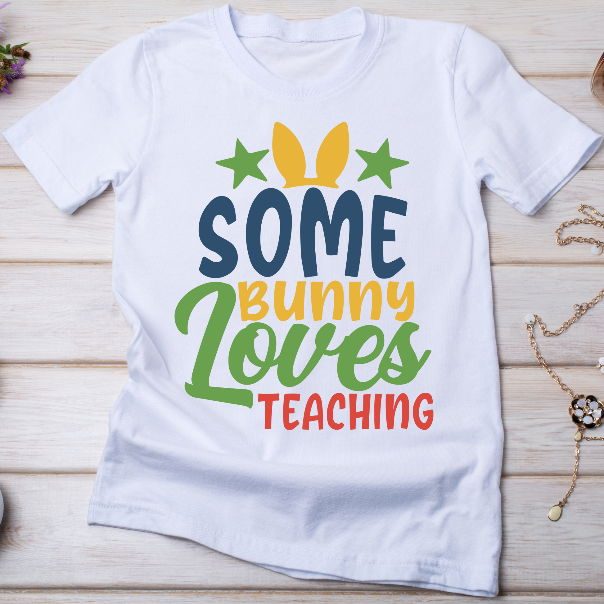 Some bunny loves teaching Easter Women's t-shirt - Premium t-shirt from Lees Krazy Teez - Just $21.95! Shop now at Lees Krazy Teez