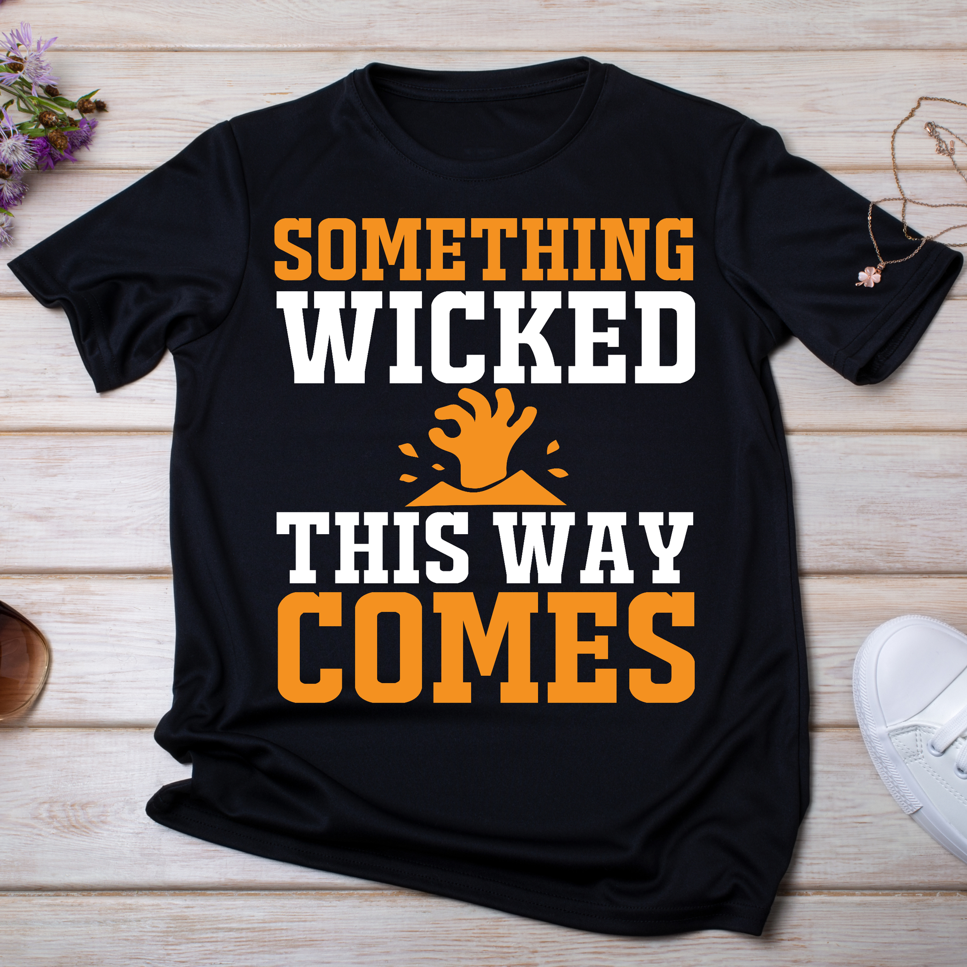 Something wicked this way comes Halloween Women's t-shirt - Premium t-shirt from Lees Krazy Teez - Just $19.95! Shop now at Lees Krazy Teez