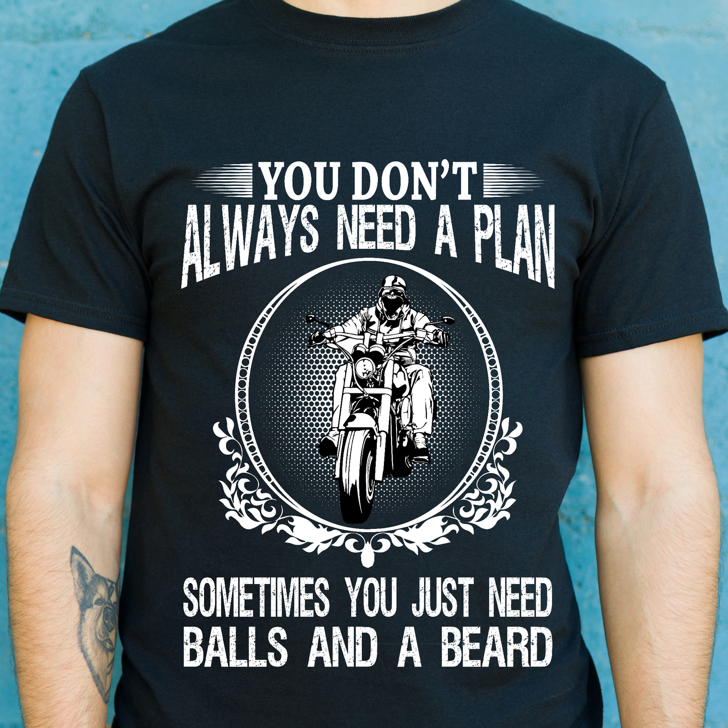 Sometimes you just need balls and a beard motorcycle t-shirt - Premium t-shirt from Lees Krazy Teez - Just $19.95! Shop now at Lees Krazy Teez