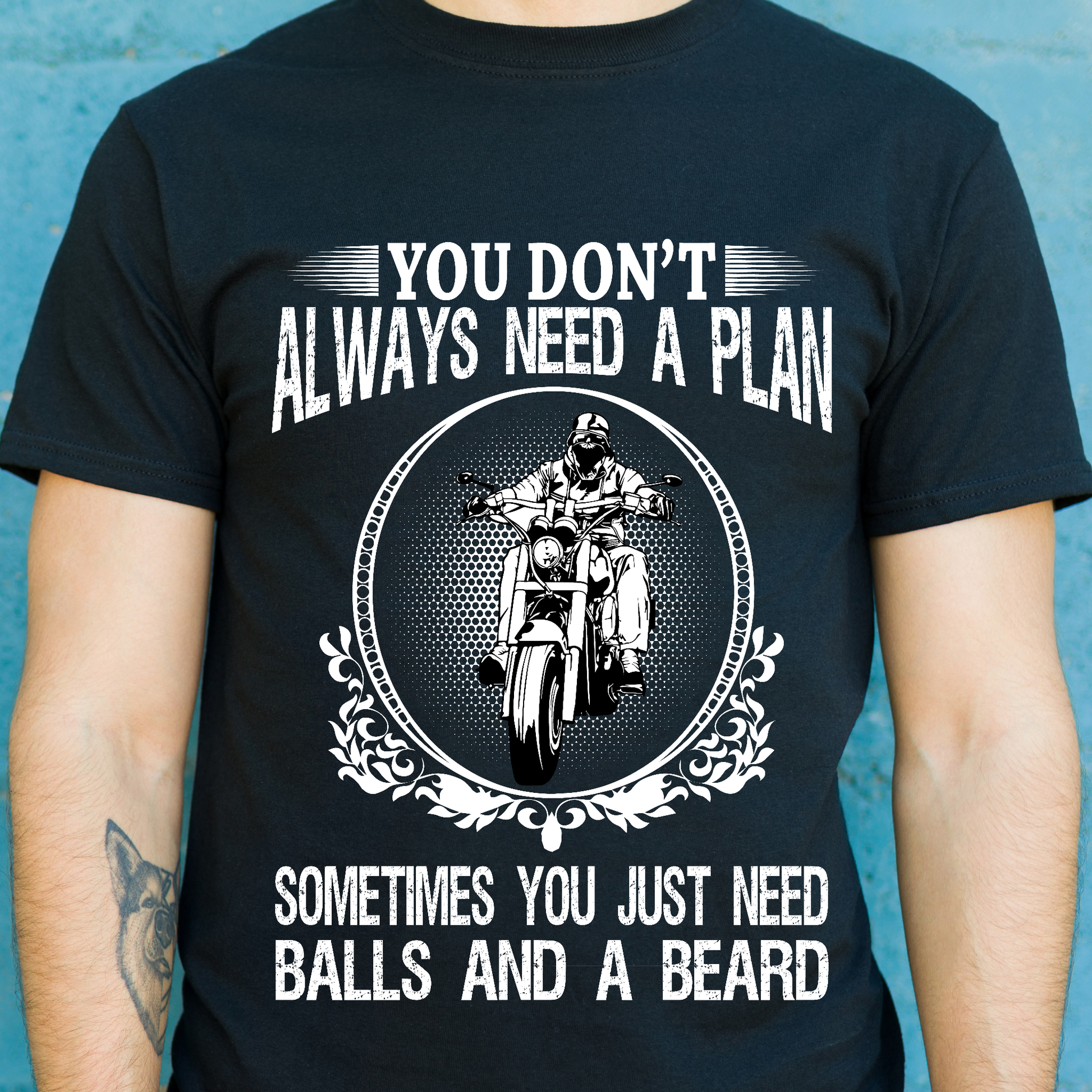 Sometimes you just need balls and a beard motorcycle t-shirt - Premium t-shirt from Lees Krazy Teez - Just $19.95! Shop now at Lees Krazy Teez