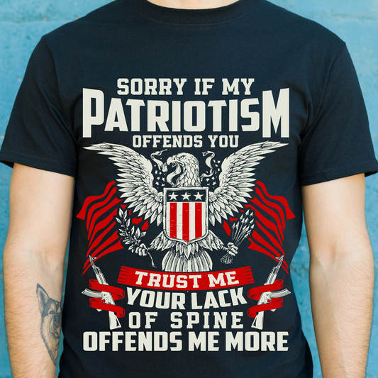 Sorry if my Patroitism offends you Patriot t-shirt - Premium t-shirt from Lees Krazy Teez - Just $19.95! Shop now at Lees Krazy Teez